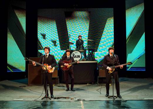 The BEATLES as they appeared in the Ed Sullivan Show